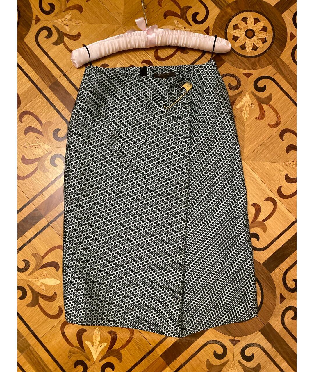 LOUIS VUITTON PRE-OWNED Зеленая вискозная юбка миди, фото 5