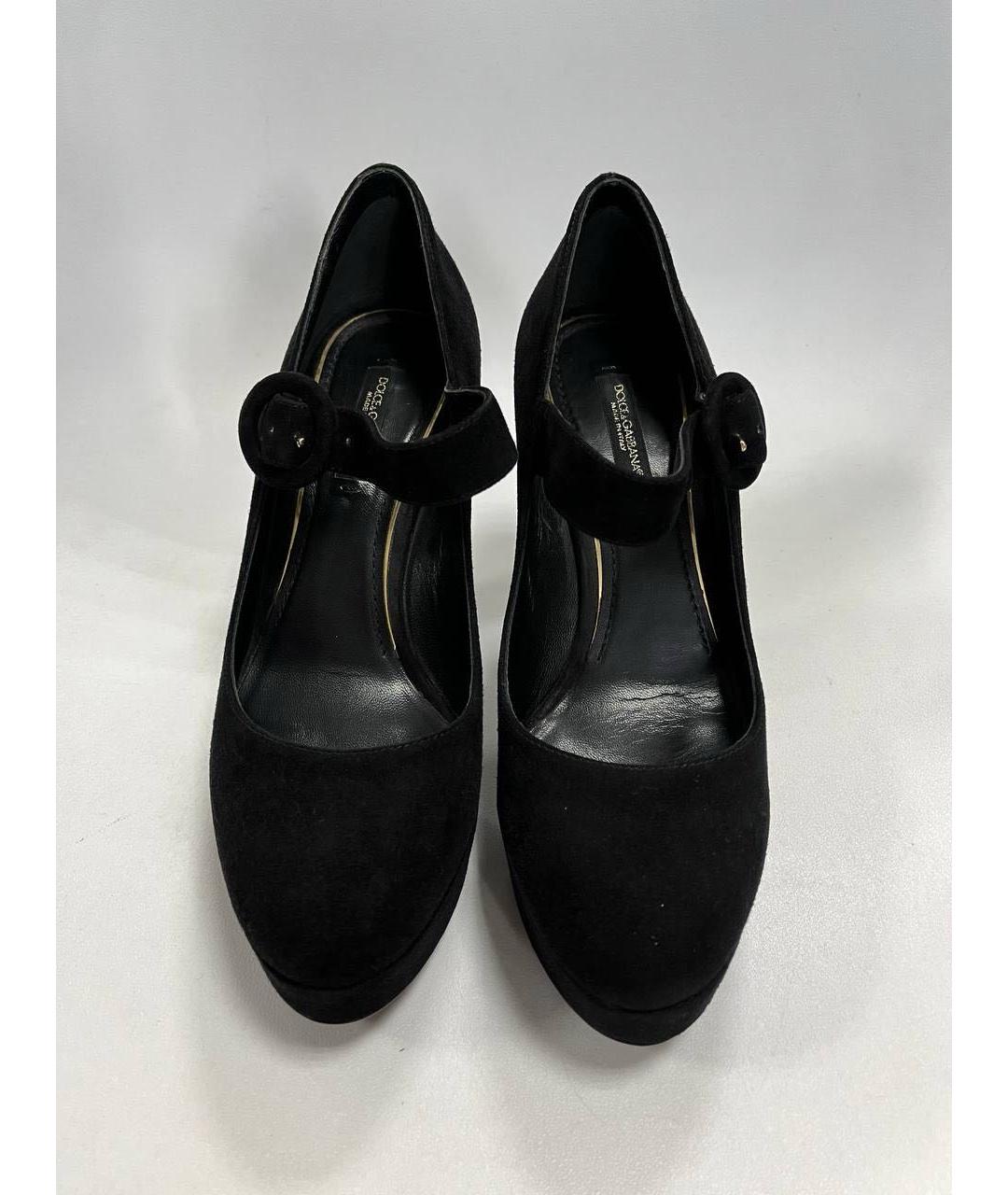 DOLCE&GABBANA Черные замшевые туфли, фото 6