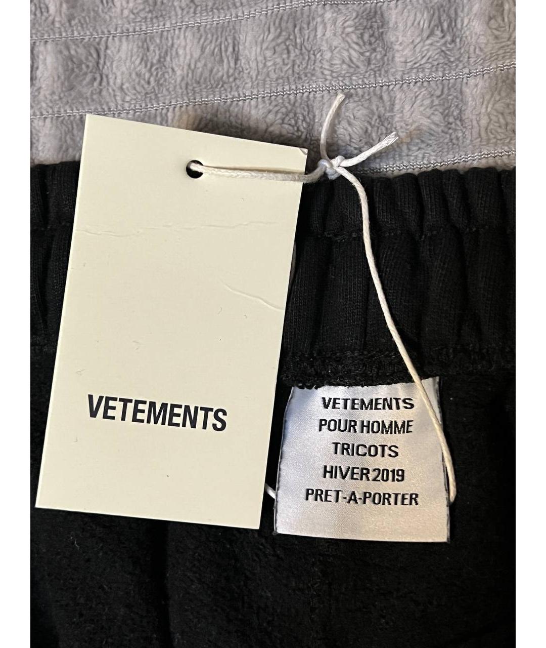 VETEMENTS Черный хлопковый спортивный костюм, фото 6