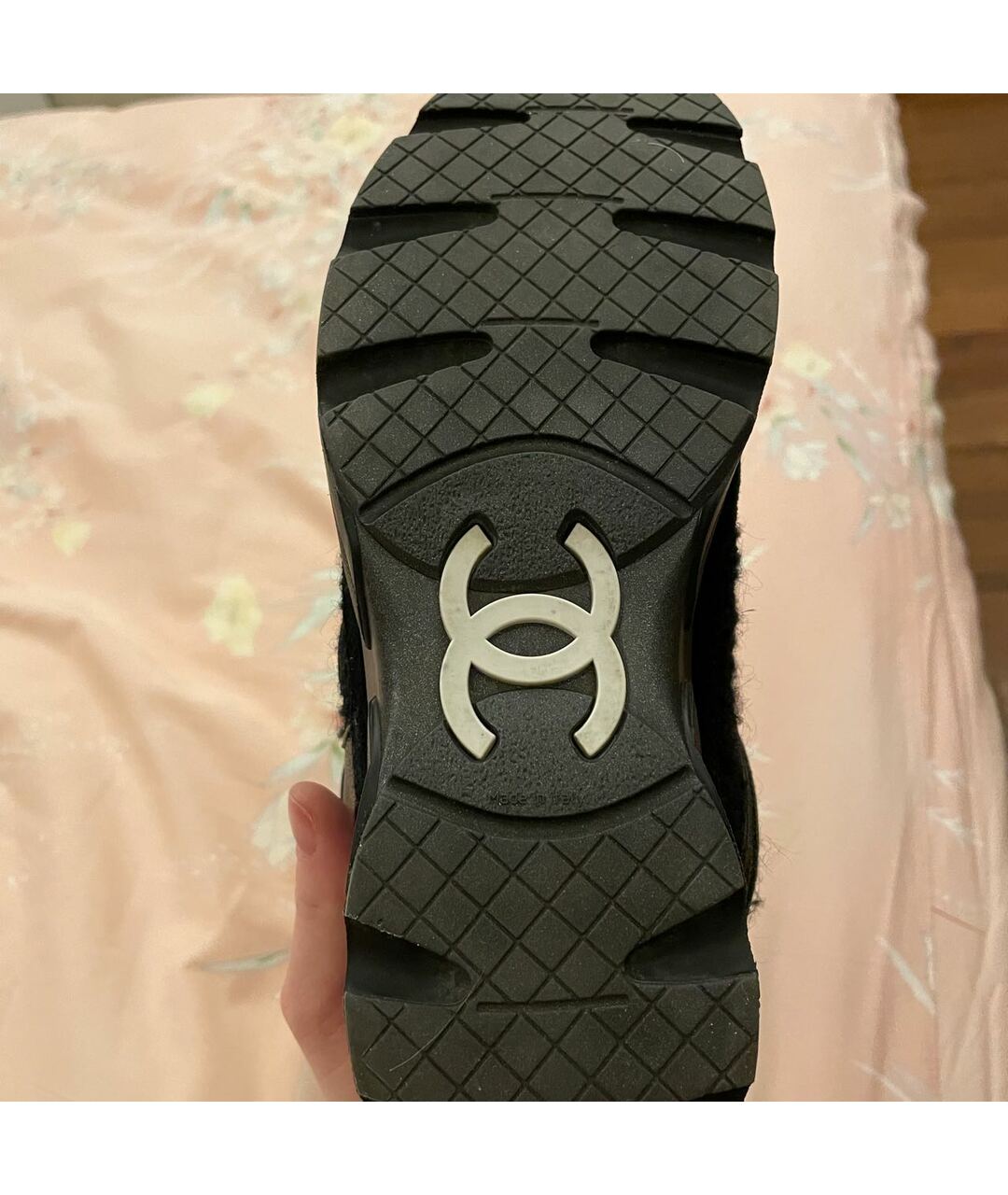 CHANEL PRE-OWNED Черные текстильные кроссовки, фото 4
