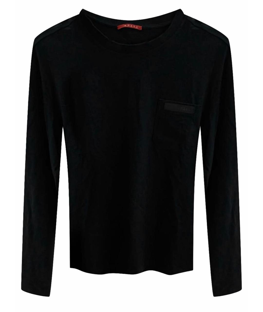 PRADA Черный хлопковый джемпер / свитер, фото 1