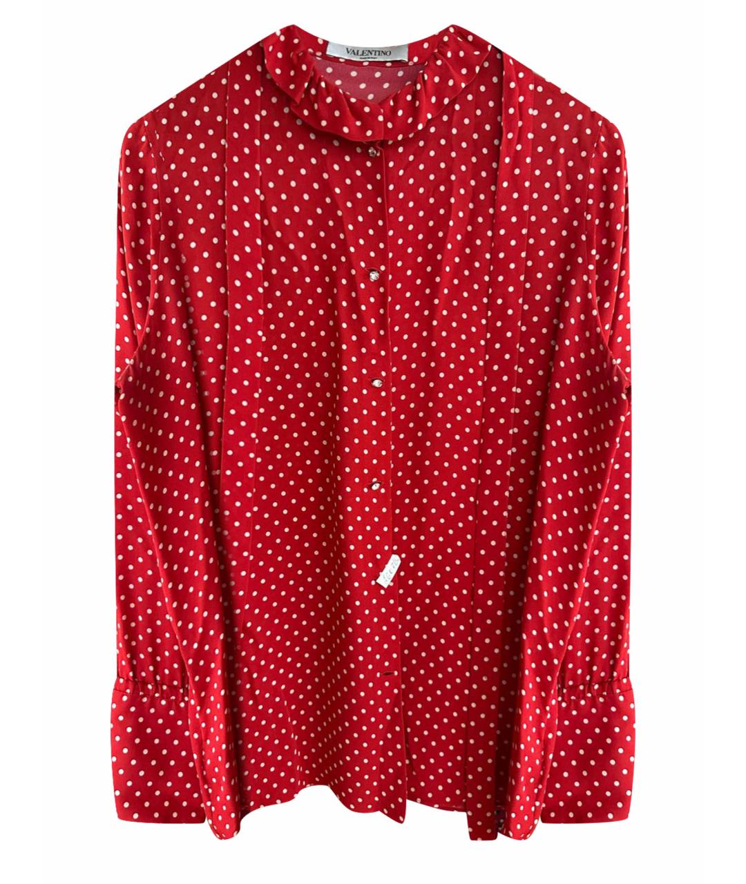 VALENTINO Красная шелковая рубашка, фото 1