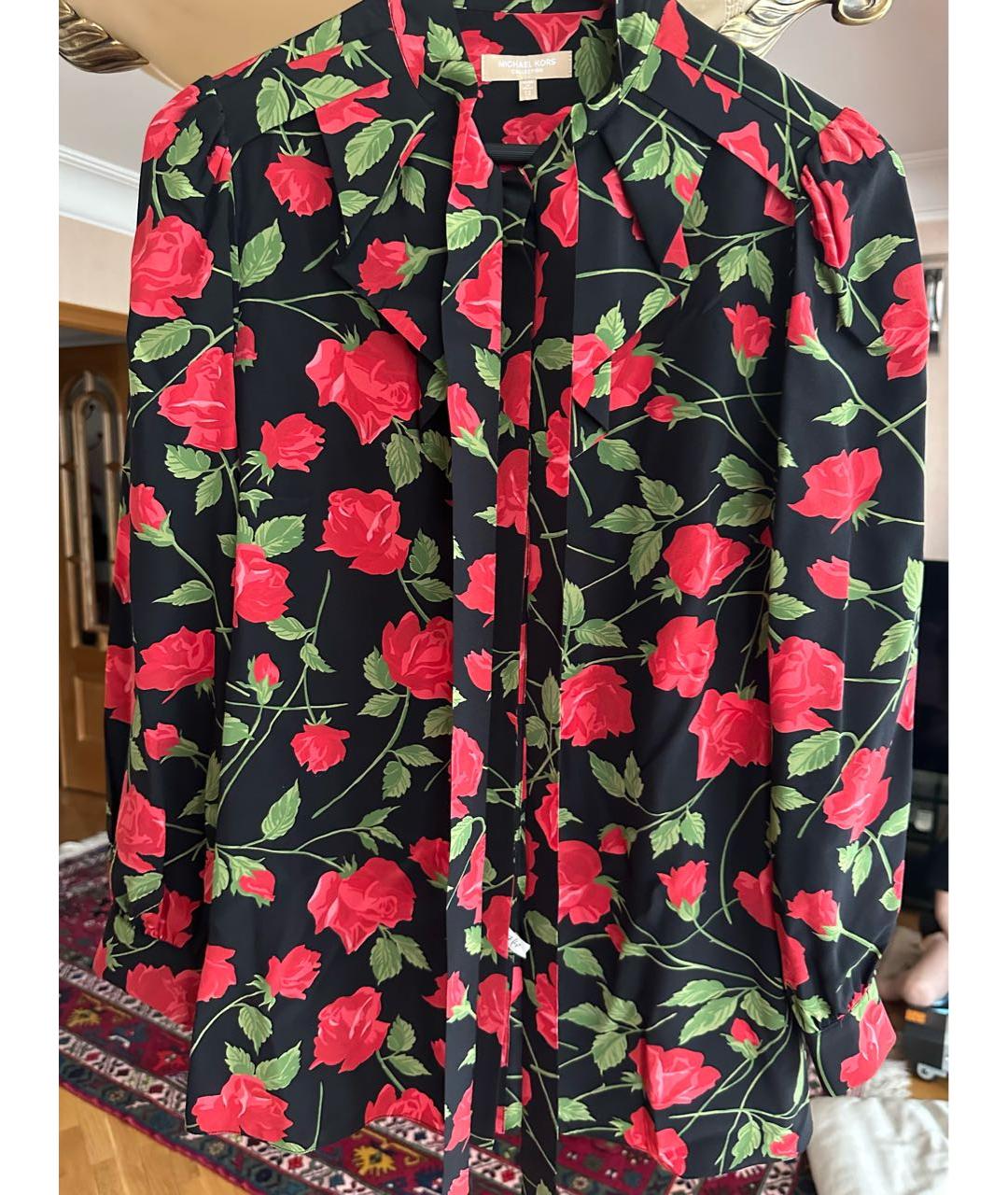 MICHAEL KORS COLLECTION Мульти шелковая блузы, фото 4