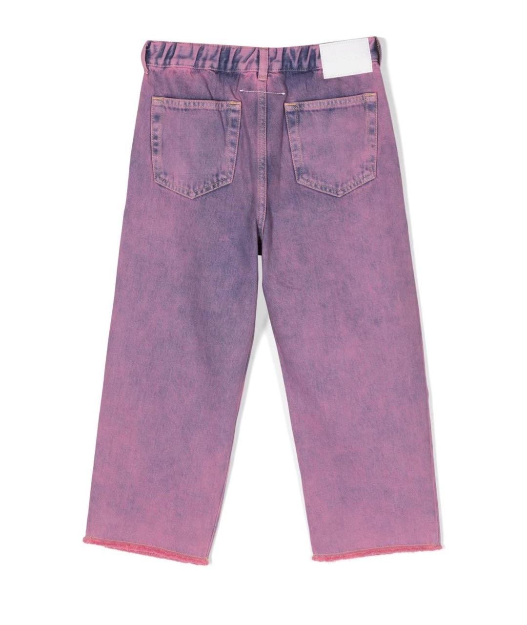 MM6 MAISON MARGIELA Розовые хлопковые детские джинсы, фото 2