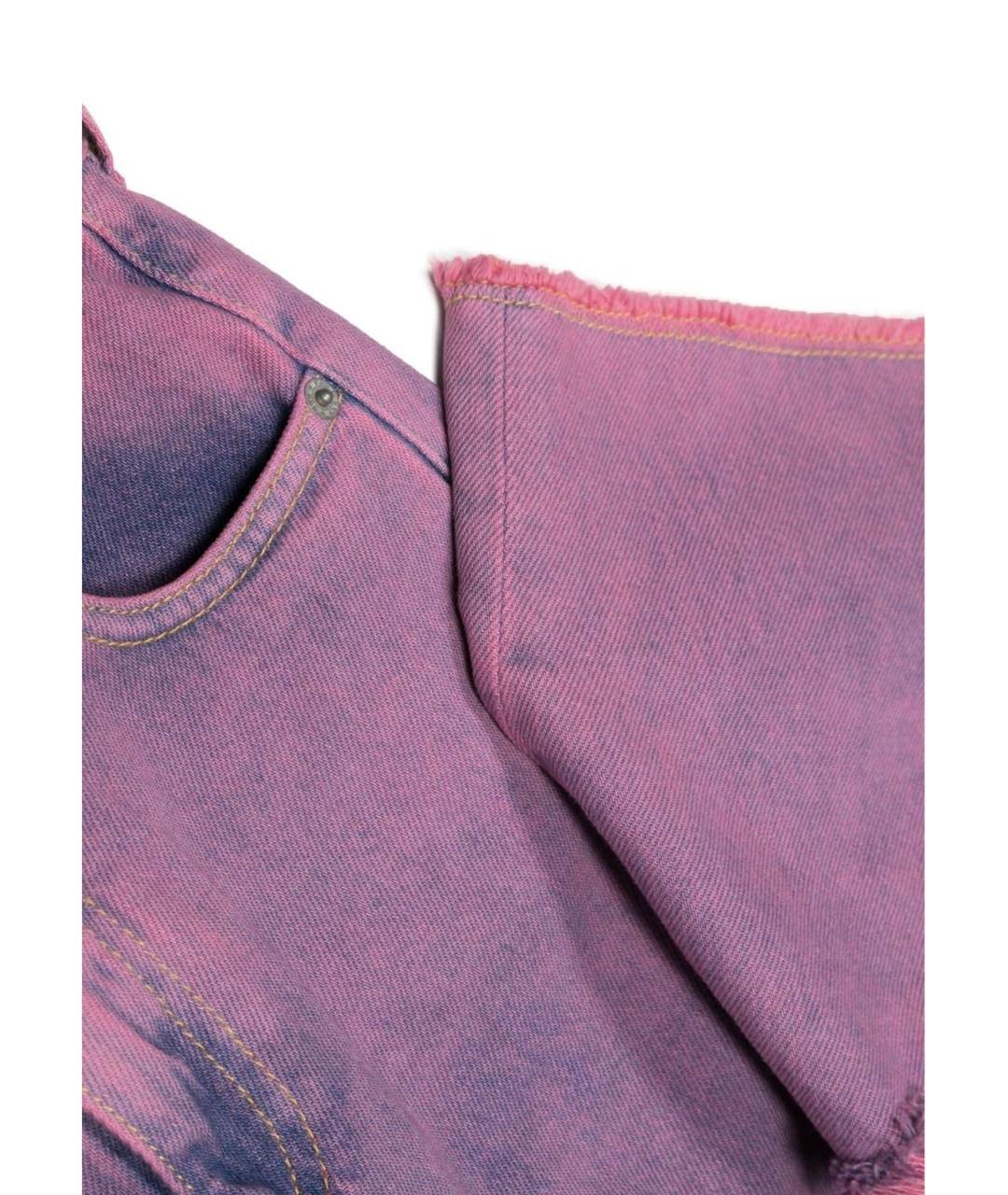 MM6 MAISON MARGIELA Розовые хлопковые детские джинсы, фото 3