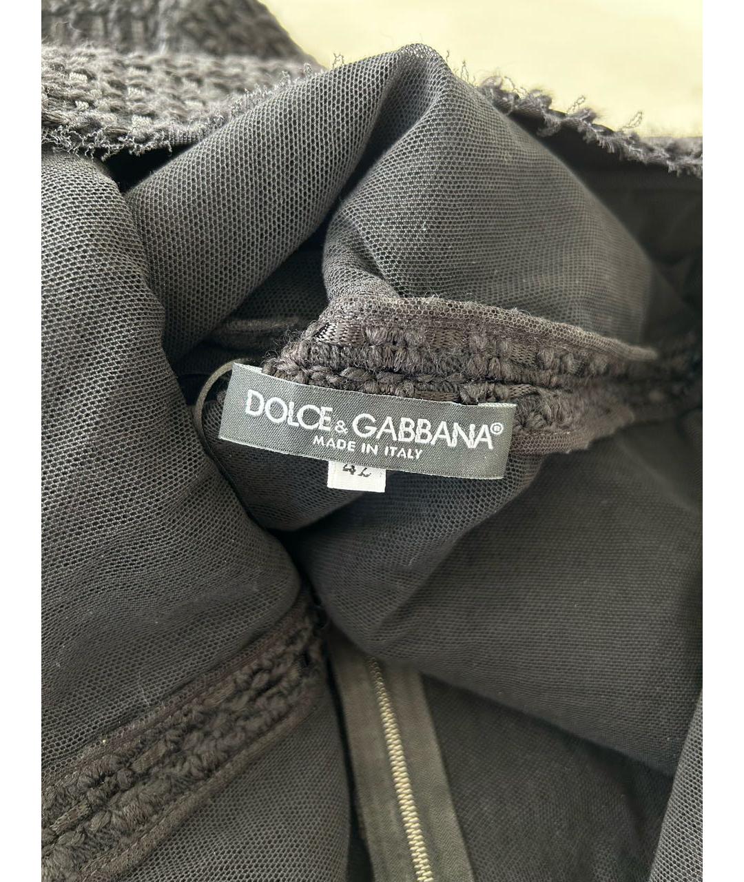 DOLCE&GABBANA Черная твидовая блузы, фото 5