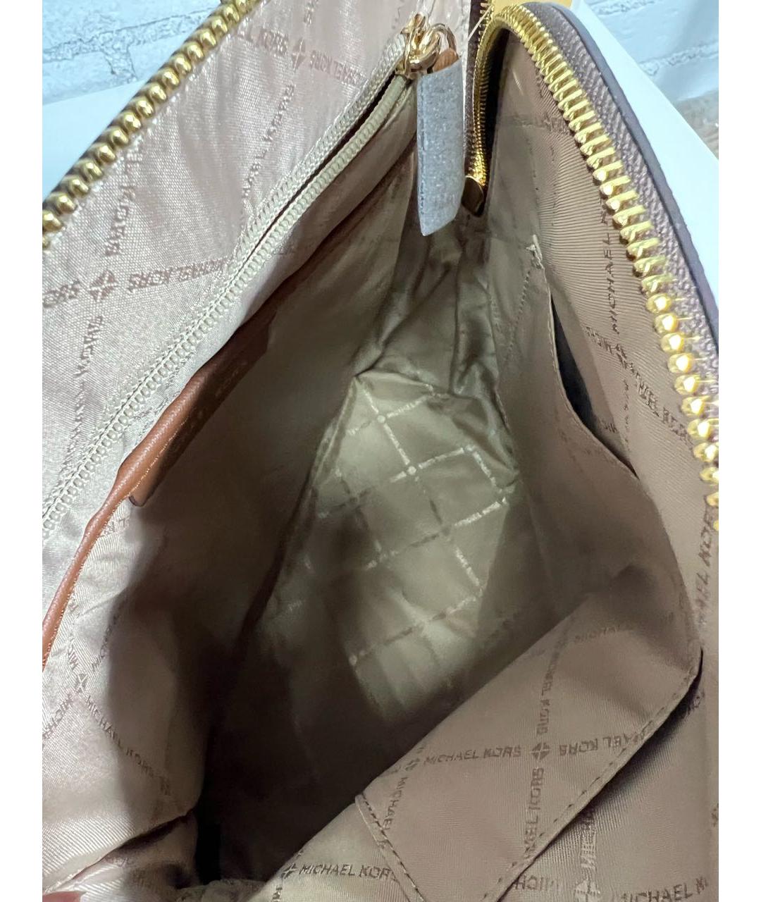 MICHAEL KORS Коричневый рюкзак из искусственной кожи, фото 5