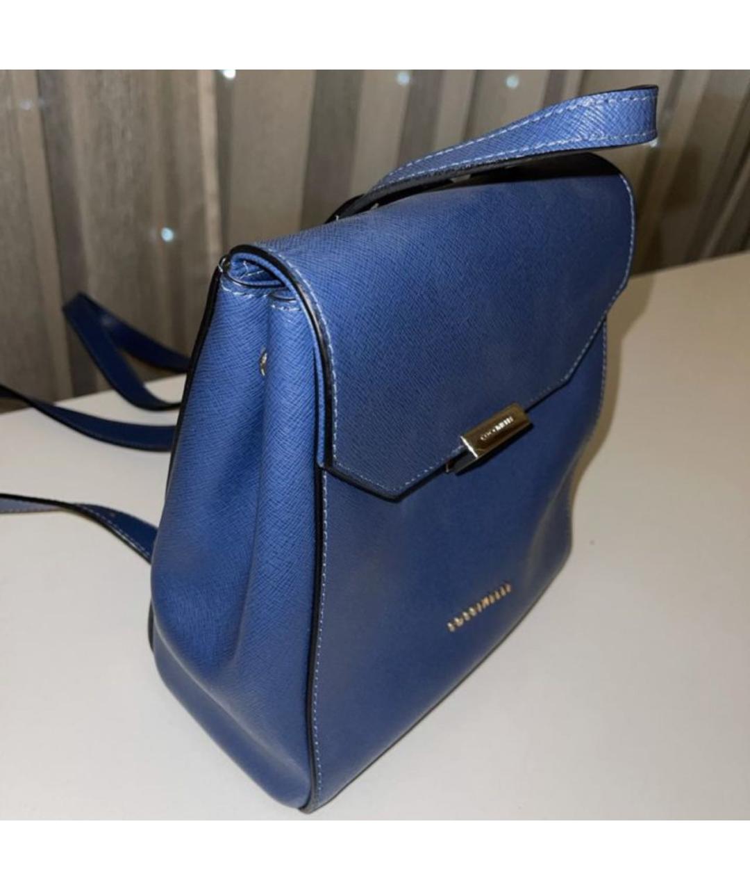 COCCINELLE Синий кожаный рюкзак, фото 2
