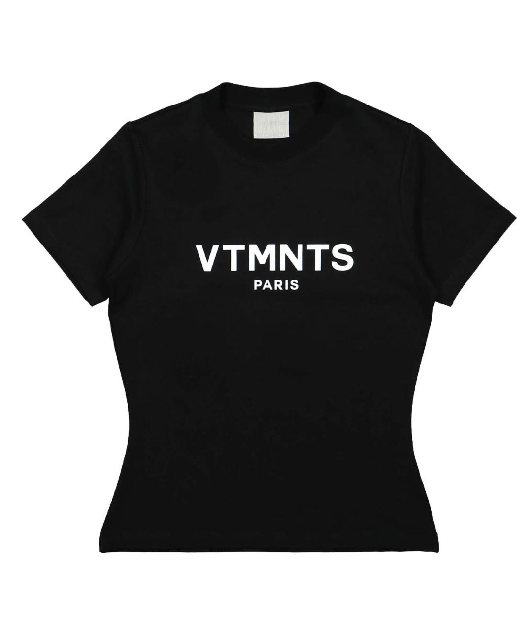 VTMNTS Черная хлопко-эластановая футболка, фото 1