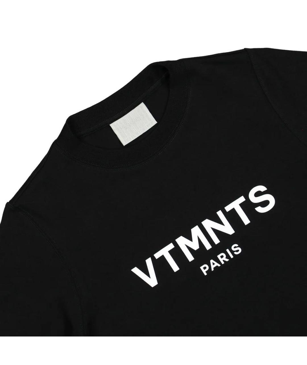 VTMNTS Черная хлопко-эластановая футболка, фото 3