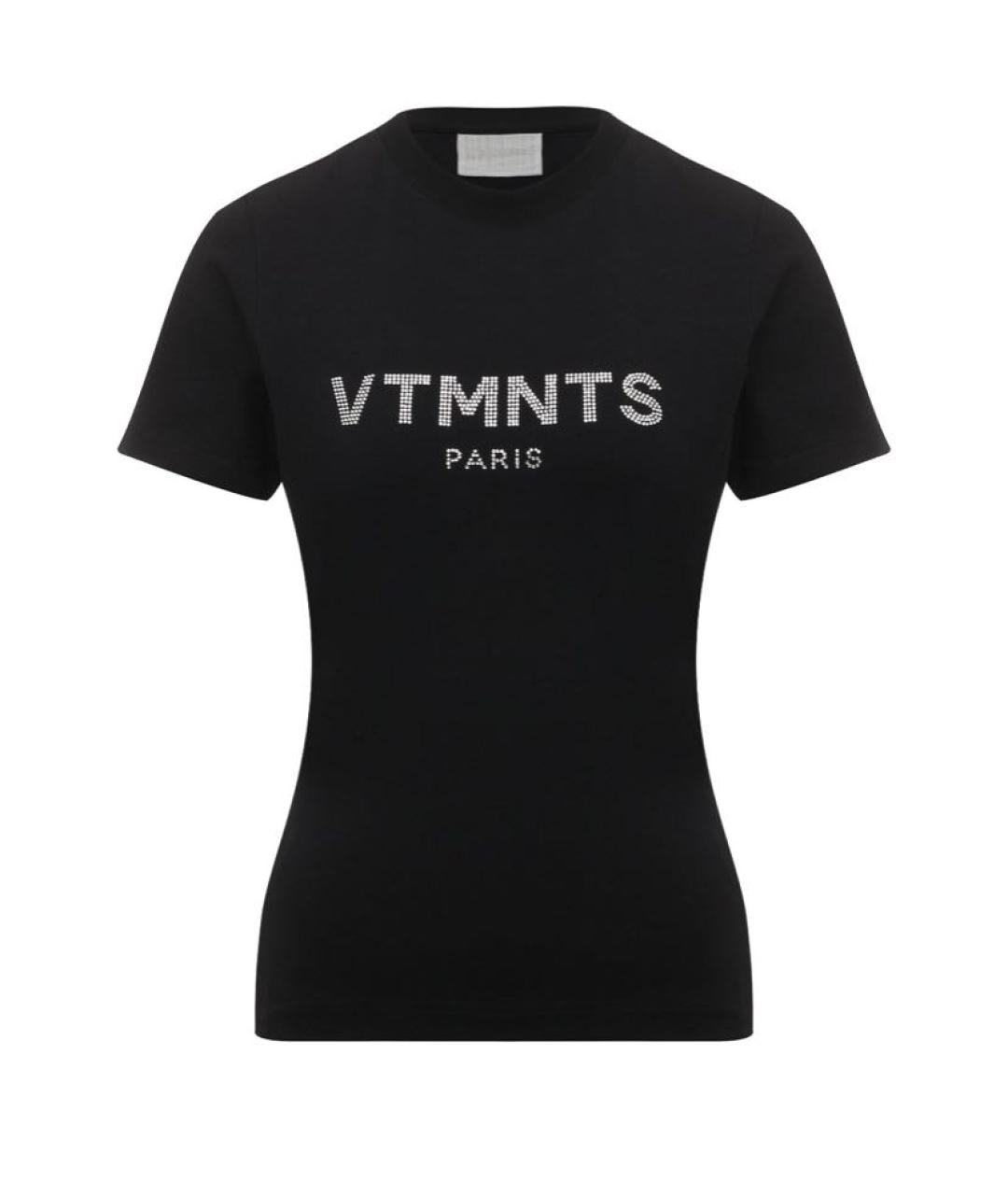 VTMNTS Черная хлопко-эластановая футболка, фото 1