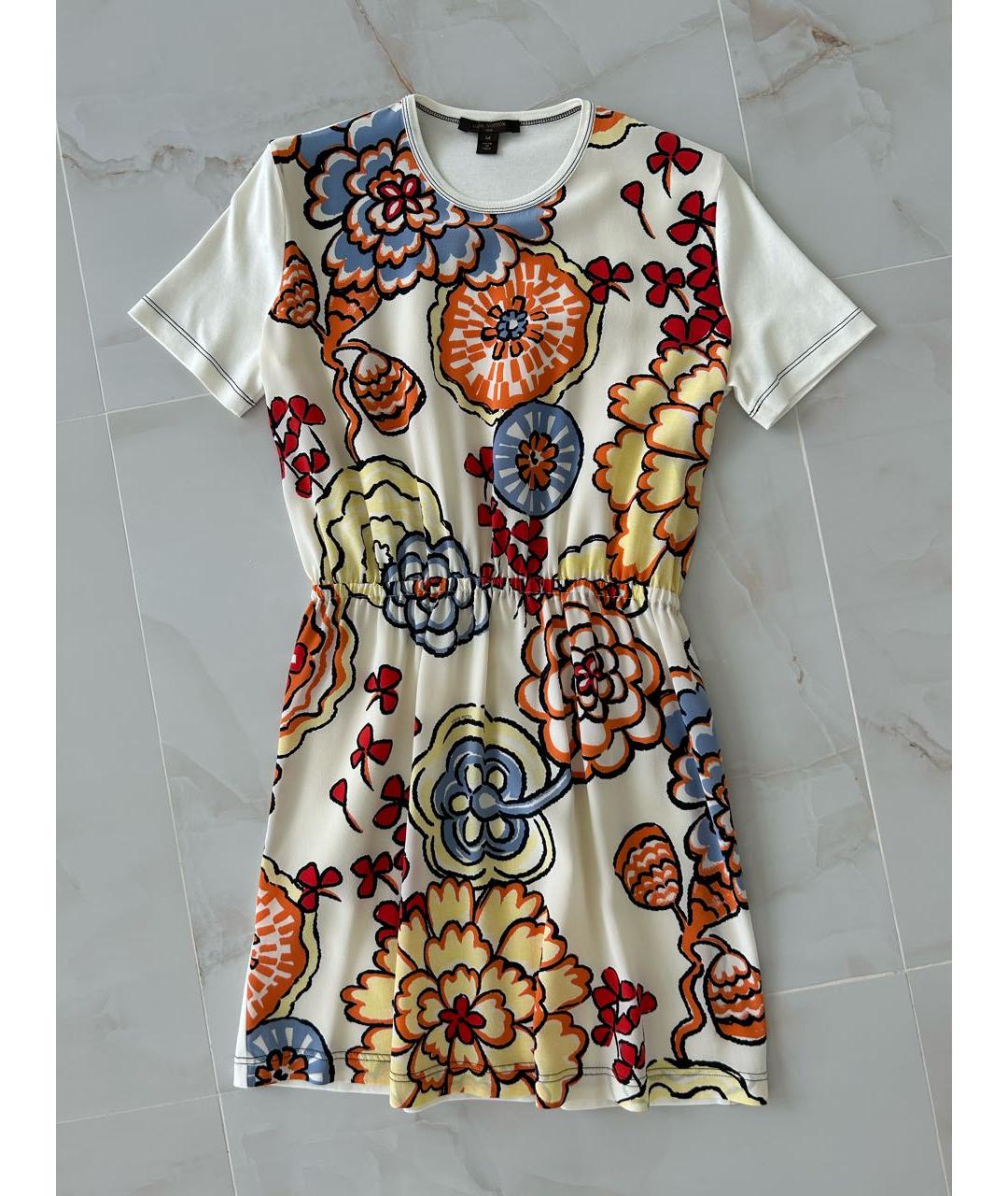 LOUIS VUITTON PRE-OWNED Бежевое шелковое повседневное платье, фото 6