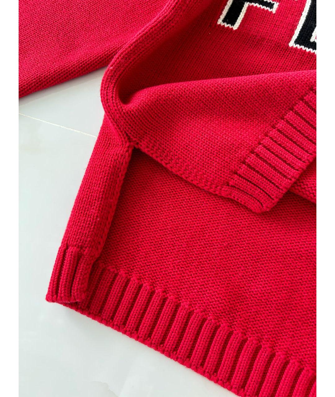 FENDI Красный шерстяной джемпер / свитер, фото 5