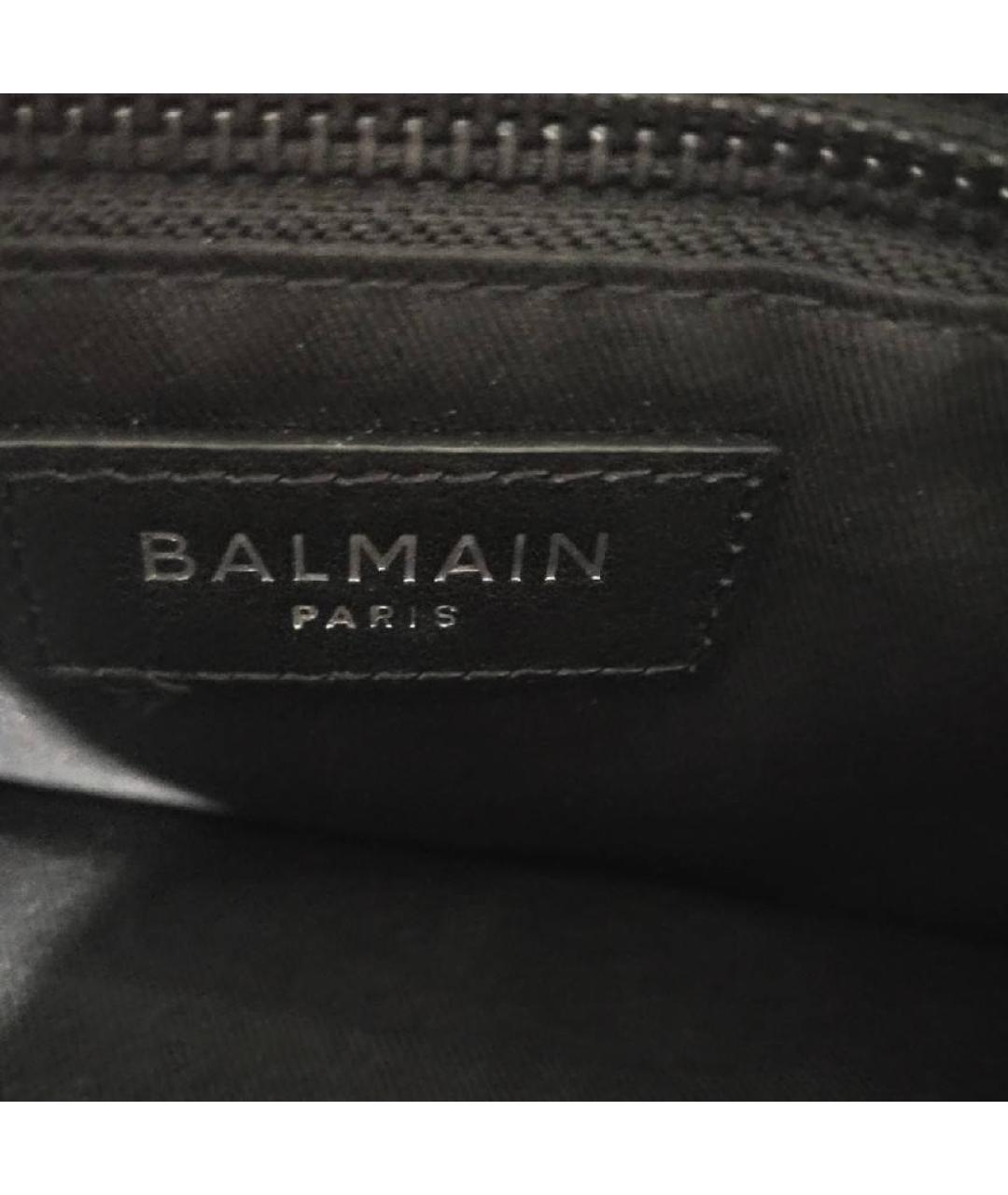 BALMAIN Черная кожаная сумка на плечо, фото 3