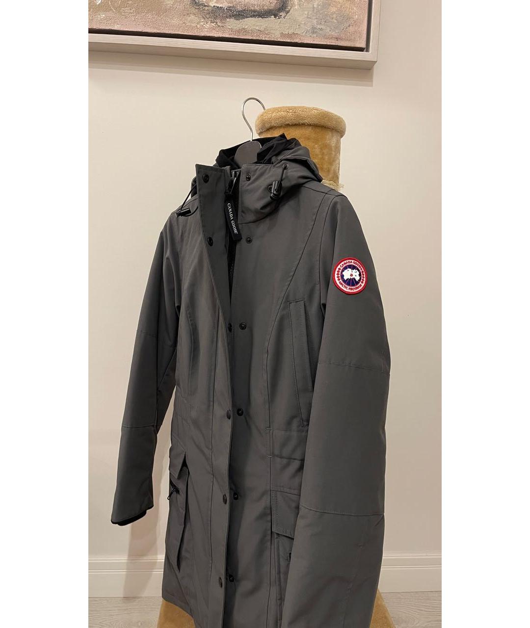 CANADA GOOSE Антрацитовая полиэстеровая парка, фото 2