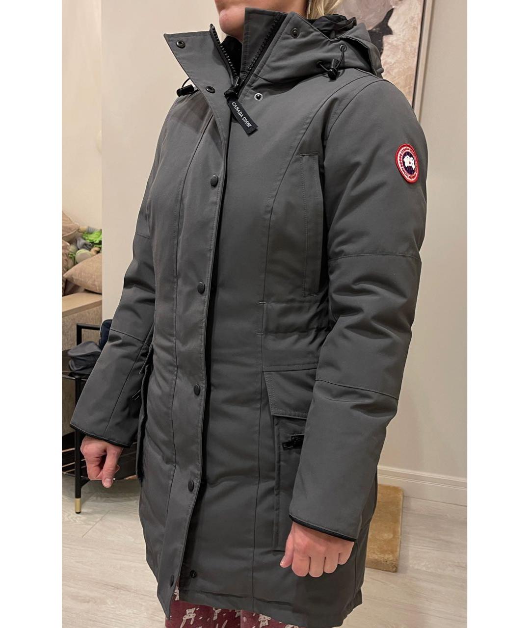 CANADA GOOSE Антрацитовая полиэстеровая парка, фото 4