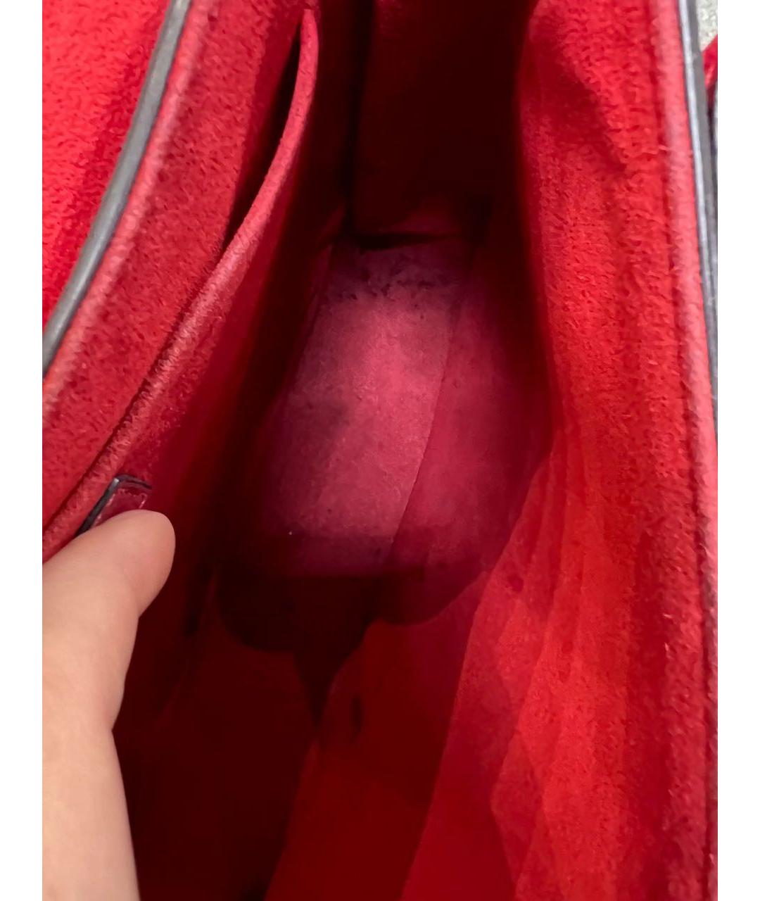 LOUIS VUITTON PRE-OWNED Красная кожаная сумка через плечо, фото 8