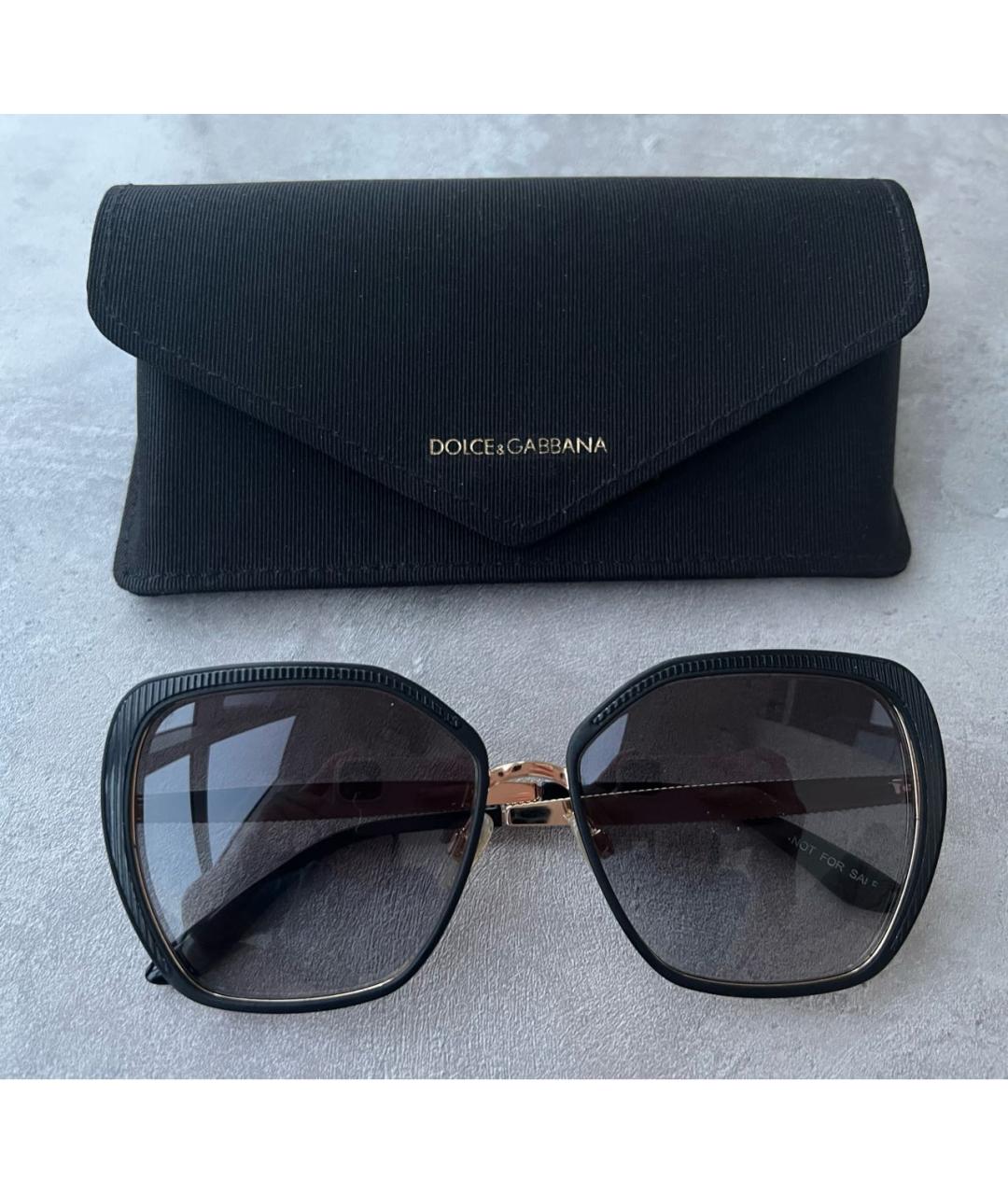 DOLCE&GABBANA Черные металлические солнцезащитные очки, фото 7