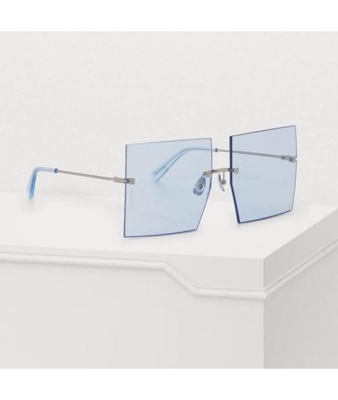 JACQUEMUS Голубые пластиковые солнцезащитные очки, фото 6
