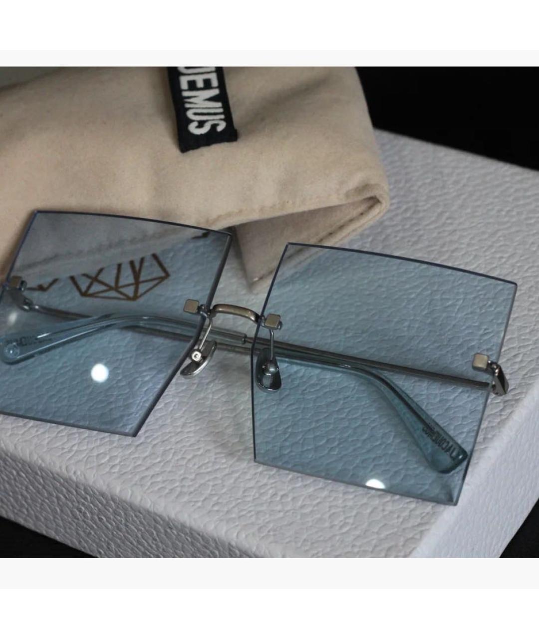 JACQUEMUS Голубые пластиковые солнцезащитные очки, фото 4