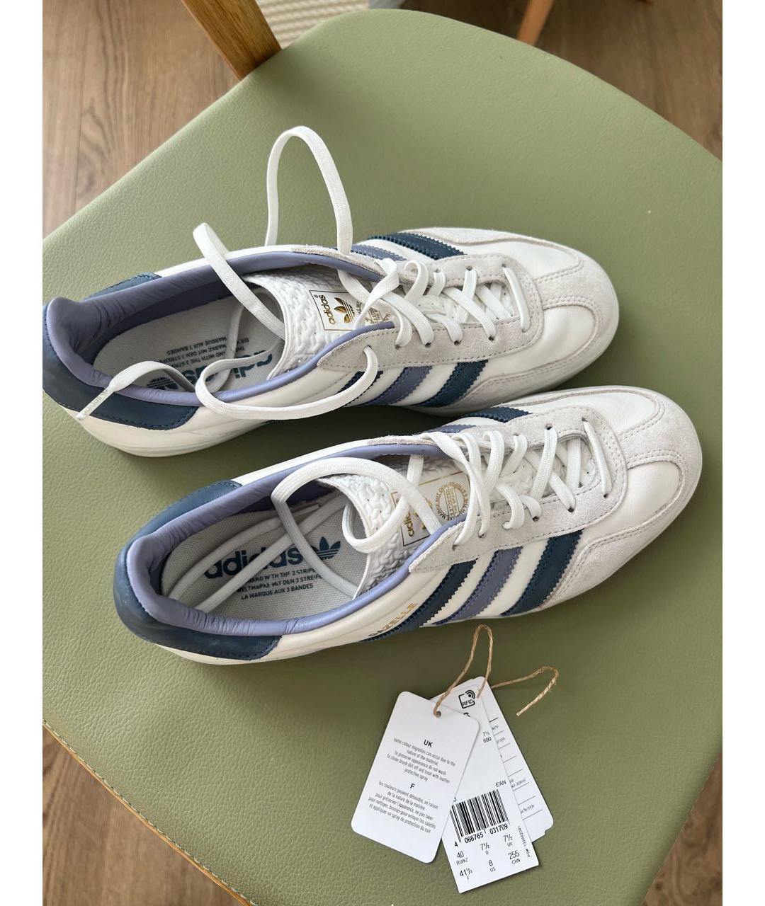 ADIDAS Белые кожаные кеды, фото 3