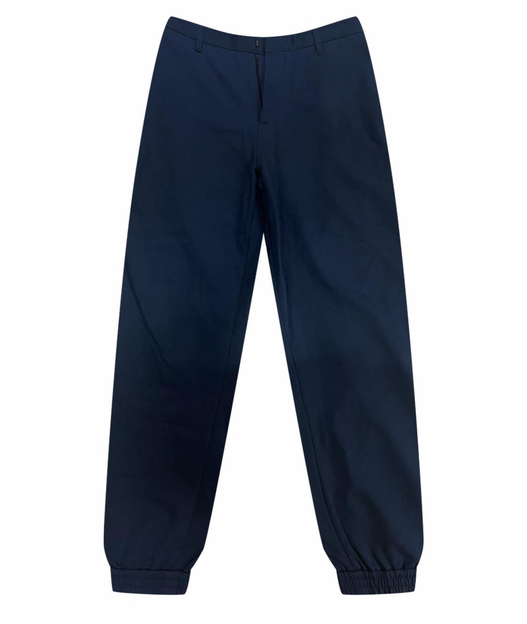 BURBERRY Синие полиамидовые повседневные брюки, фото 1