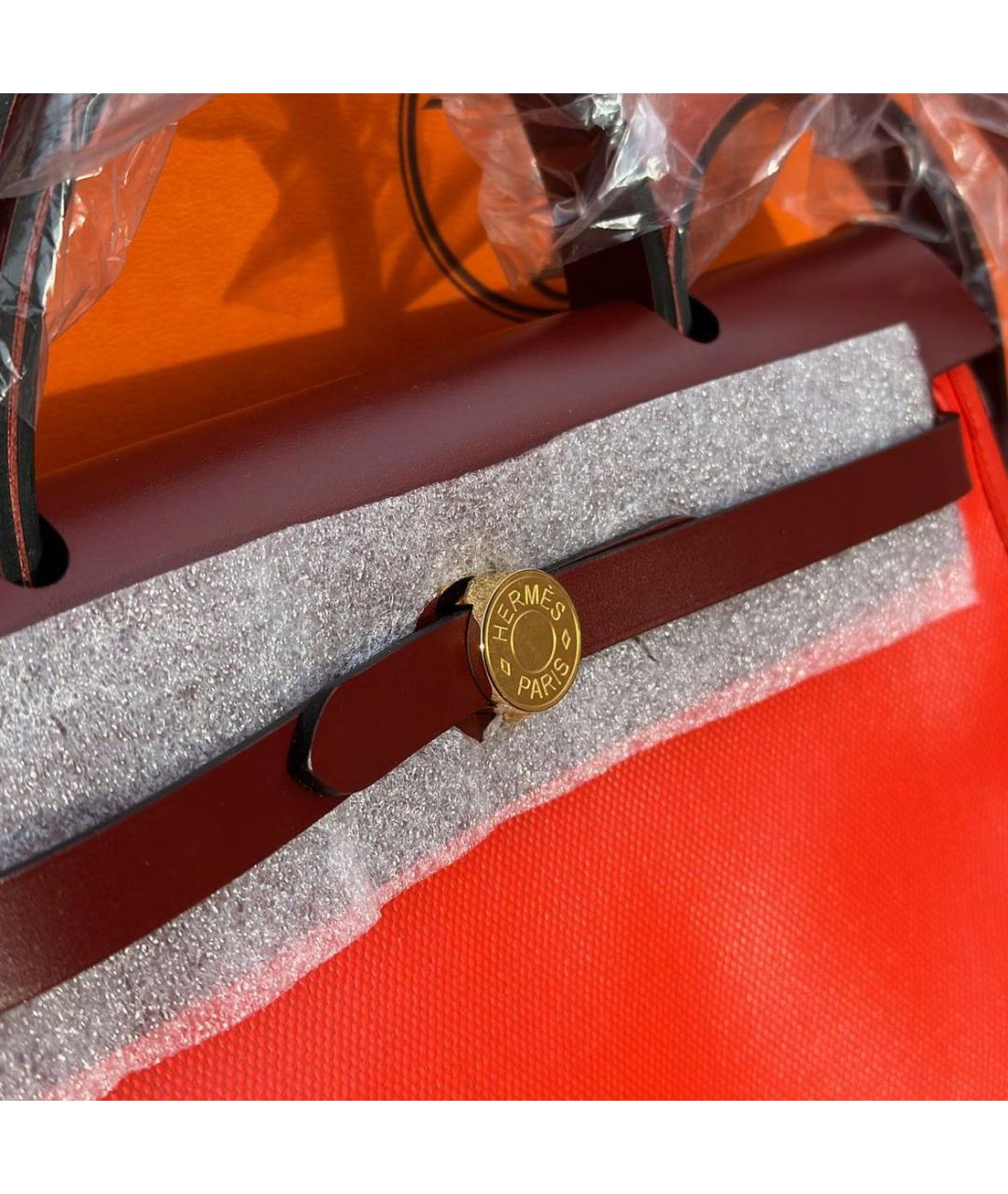 HERMES PRE-OWNED Красная кожаная сумка через плечо, фото 6