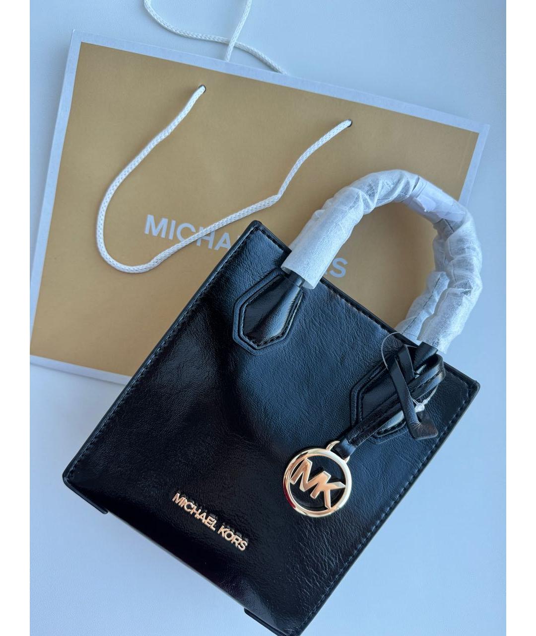 MICHAEL MICHAEL KORS Черная сумка через плечо из искусственной кожи, фото 6