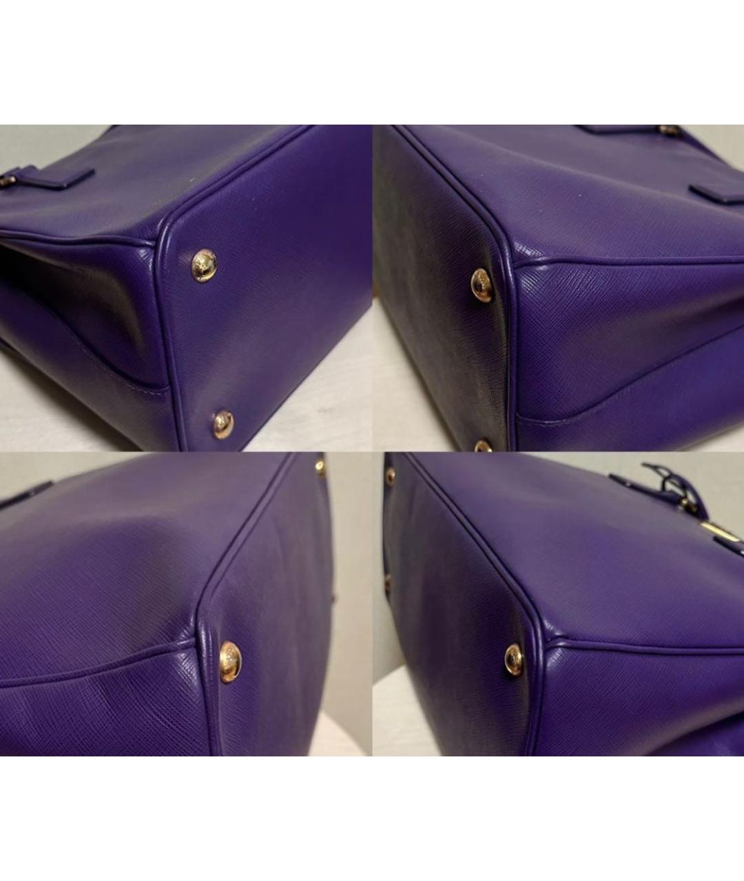 PRADA Фиолетовая кожаная сумка тоут, фото 6