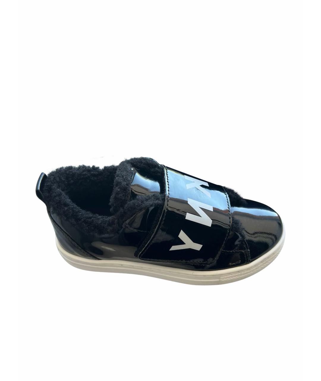DKNY Черные кеды из лакированной кожи, фото 1