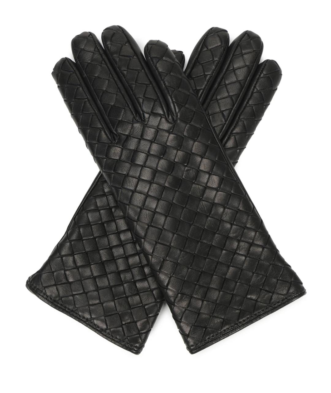 BOTTEGA VENETA Черные перчатки, фото 1