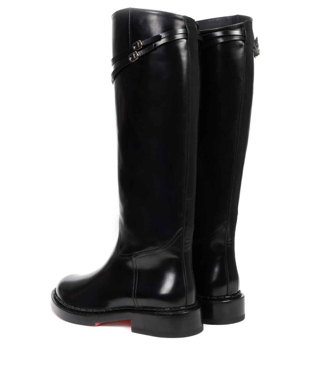SANTONI Черные сапоги, фото 4
