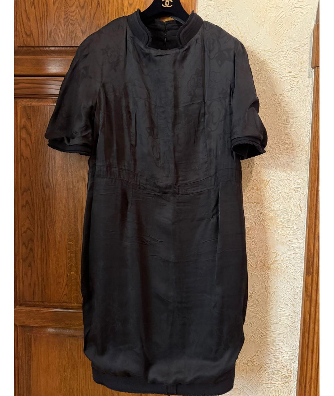 CHANEL PRE-OWNED Черное твидовое повседневное платье, фото 5