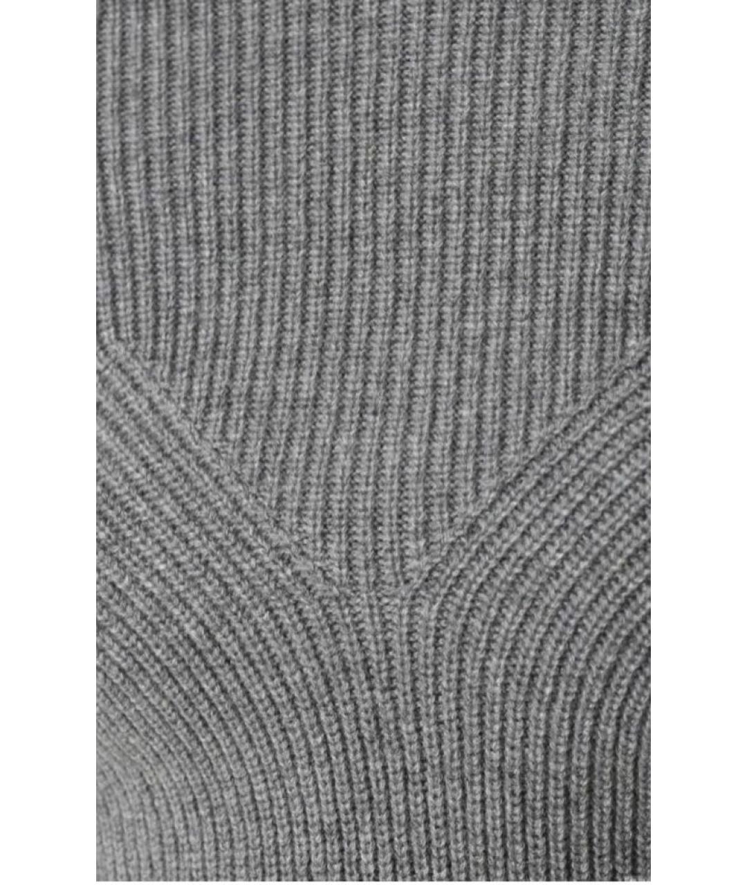 VALENTINO Серый кашемировый джемпер / свитер, фото 4