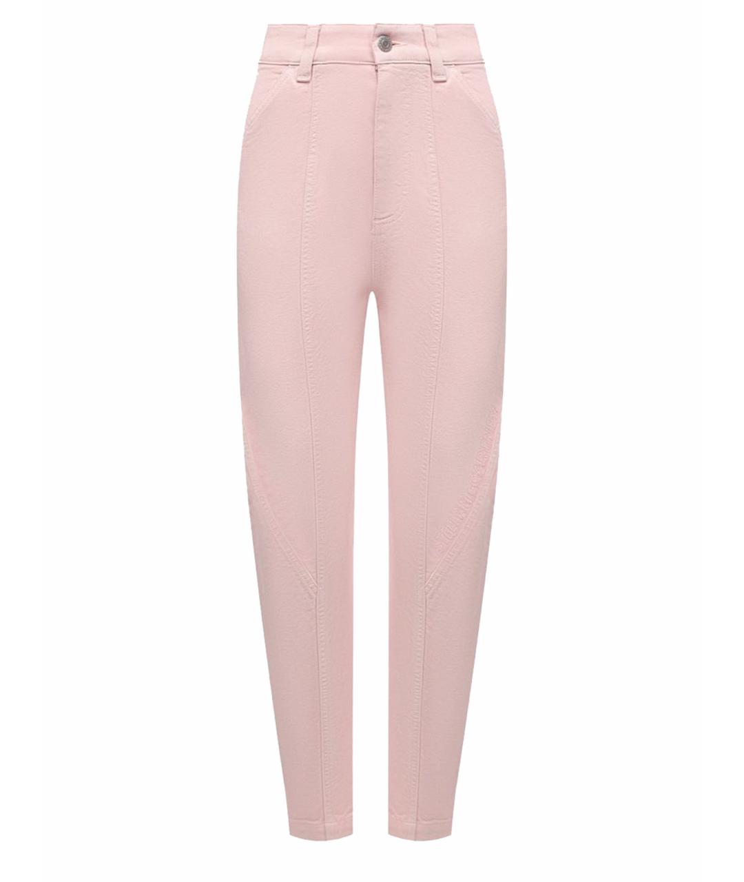 STELLA MCCARTNEY Розовые хлопковые прямые джинсы, фото 1