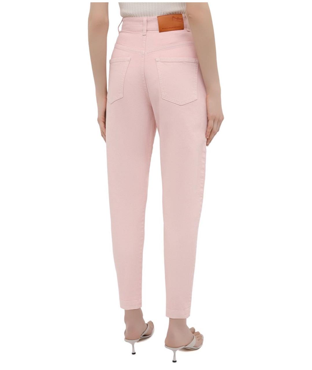 STELLA MCCARTNEY Розовые хлопковые прямые джинсы, фото 3