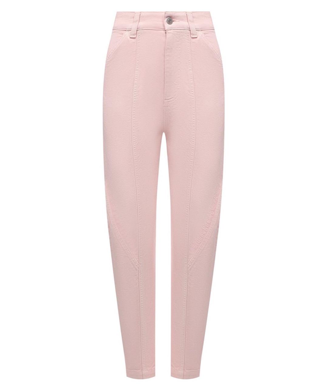 STELLA MCCARTNEY Розовые хлопковые прямые джинсы, фото 5