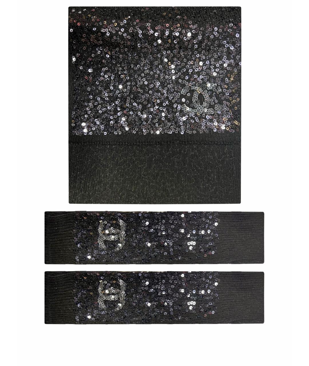 CHANEL Черный шарф, фото 1