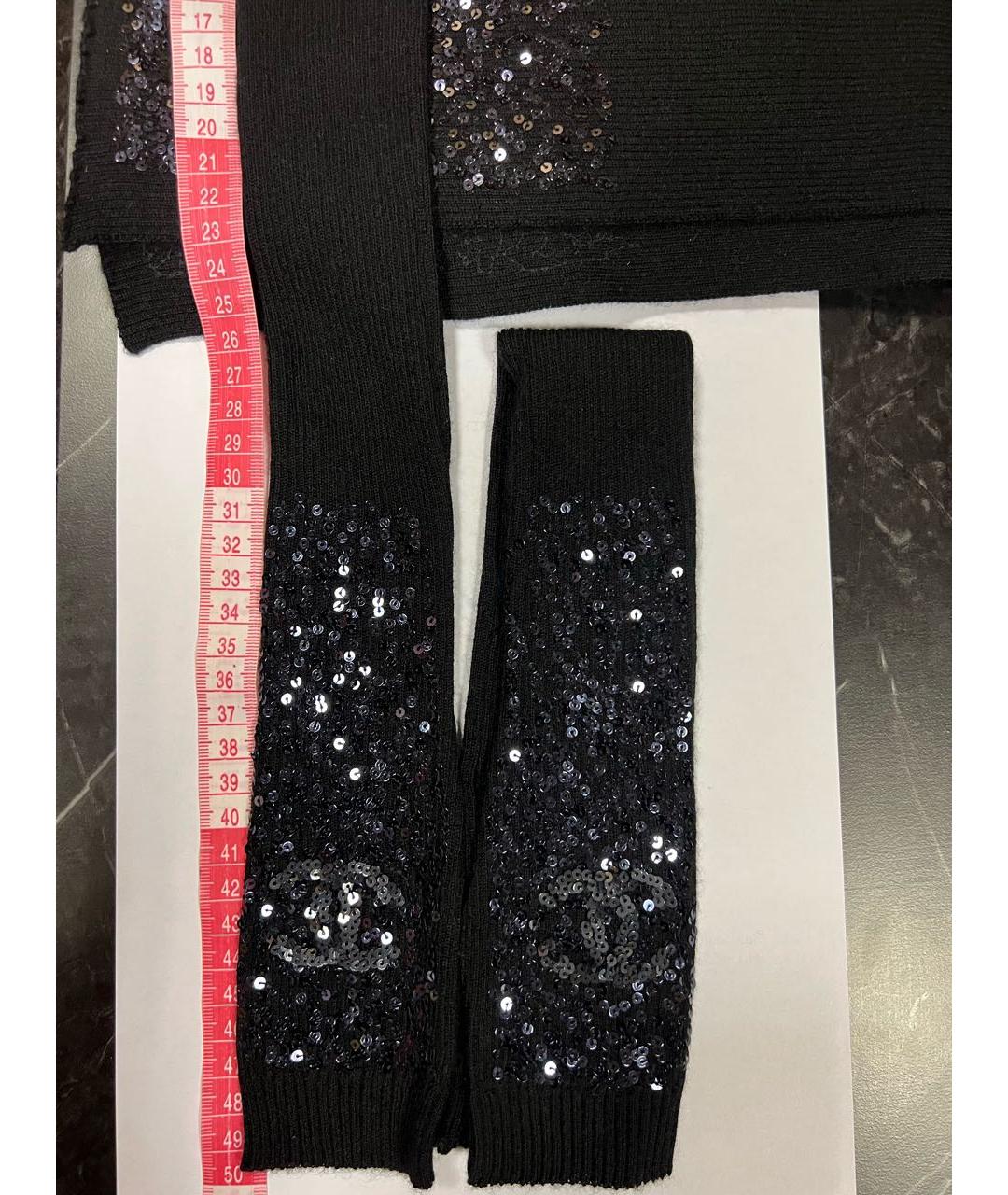 CHANEL Черный шарф, фото 3