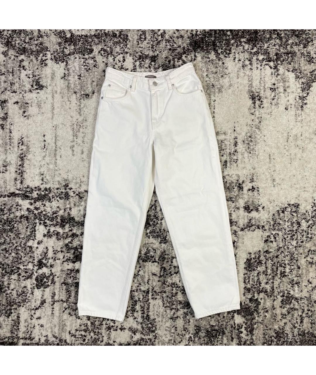 12 STOREEZ Белые хлопковые прямые джинсы, фото 9