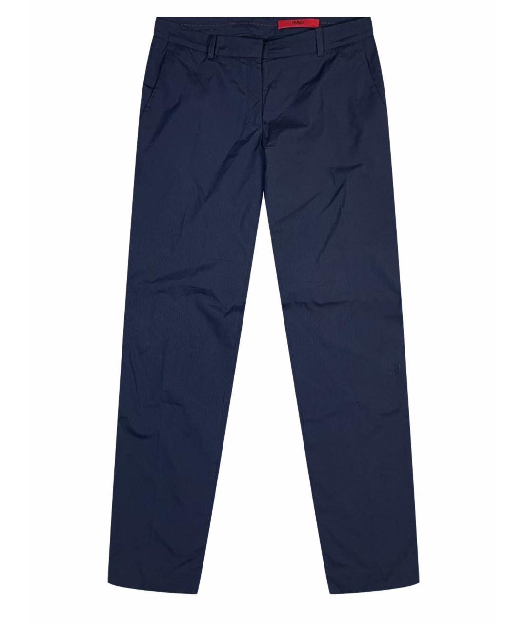 HUGO BOSS Темно-синие прямые брюки, фото 1