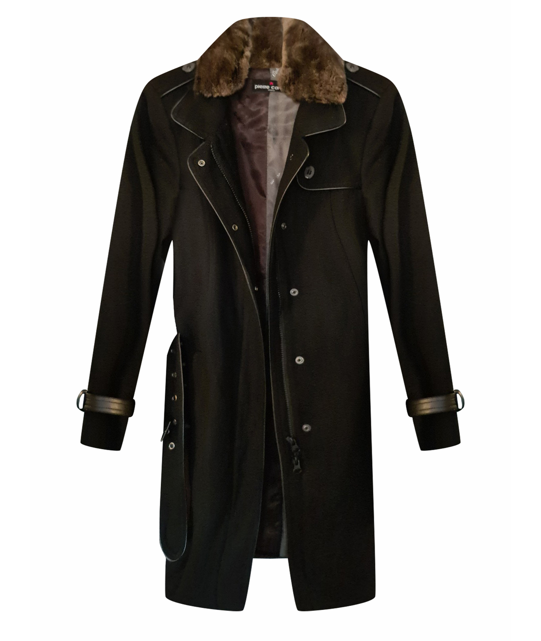 PIERRE CARDIN Черное шерстяное пальто, фото 1