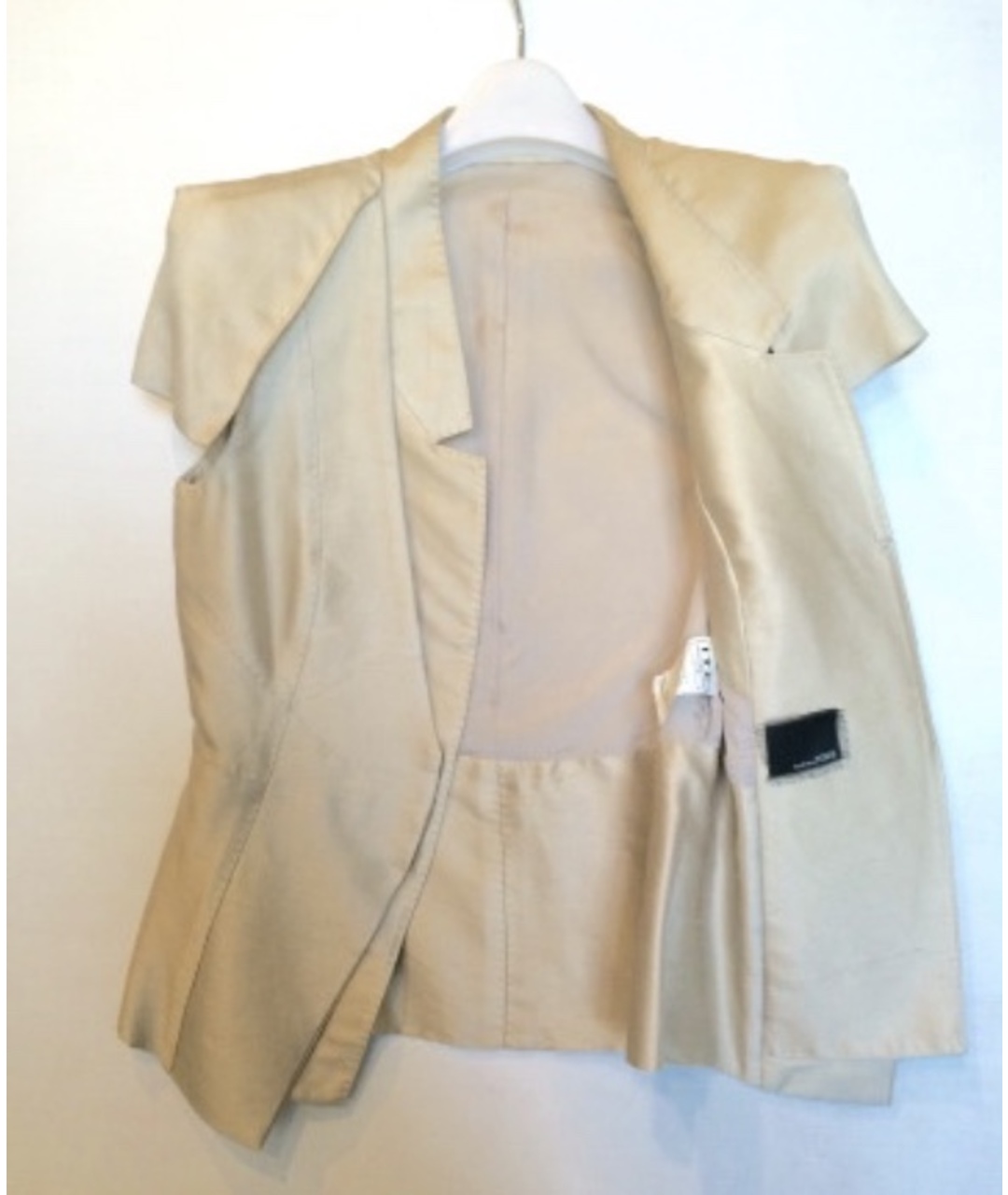 GIANFRANCO FERRE Бежевый шелковый жакет/пиджак, фото 2