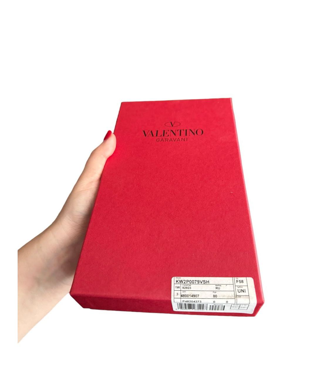 VALENTINO Красный кожаный кошелек, фото 6