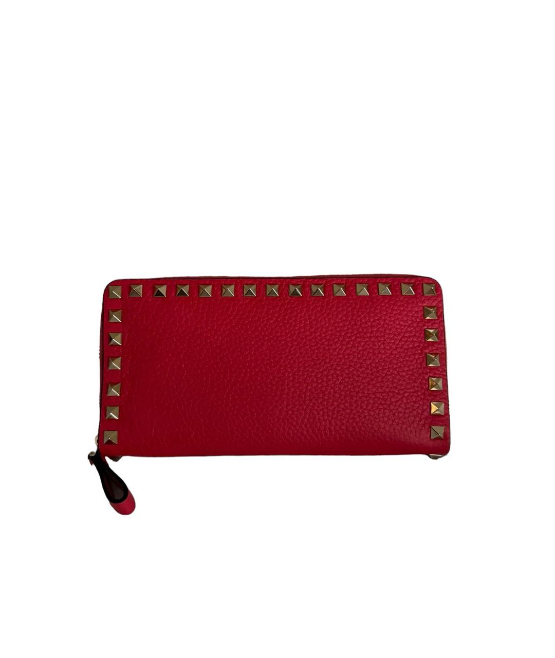 VALENTINO Красный кожаный кошелек, фото 3