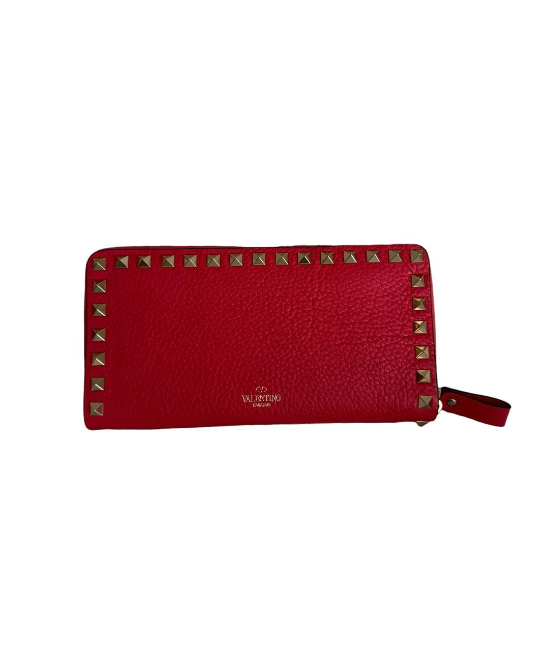 VALENTINO Красный кожаный кошелек, фото 2