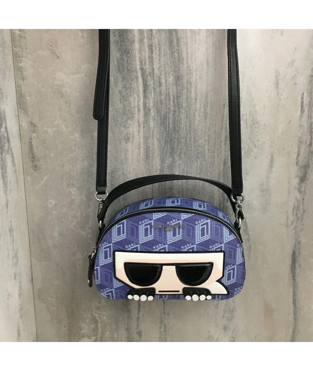 KARL LAGERFELD Синяя сумка через плечо из искусственной кожи, фото 8