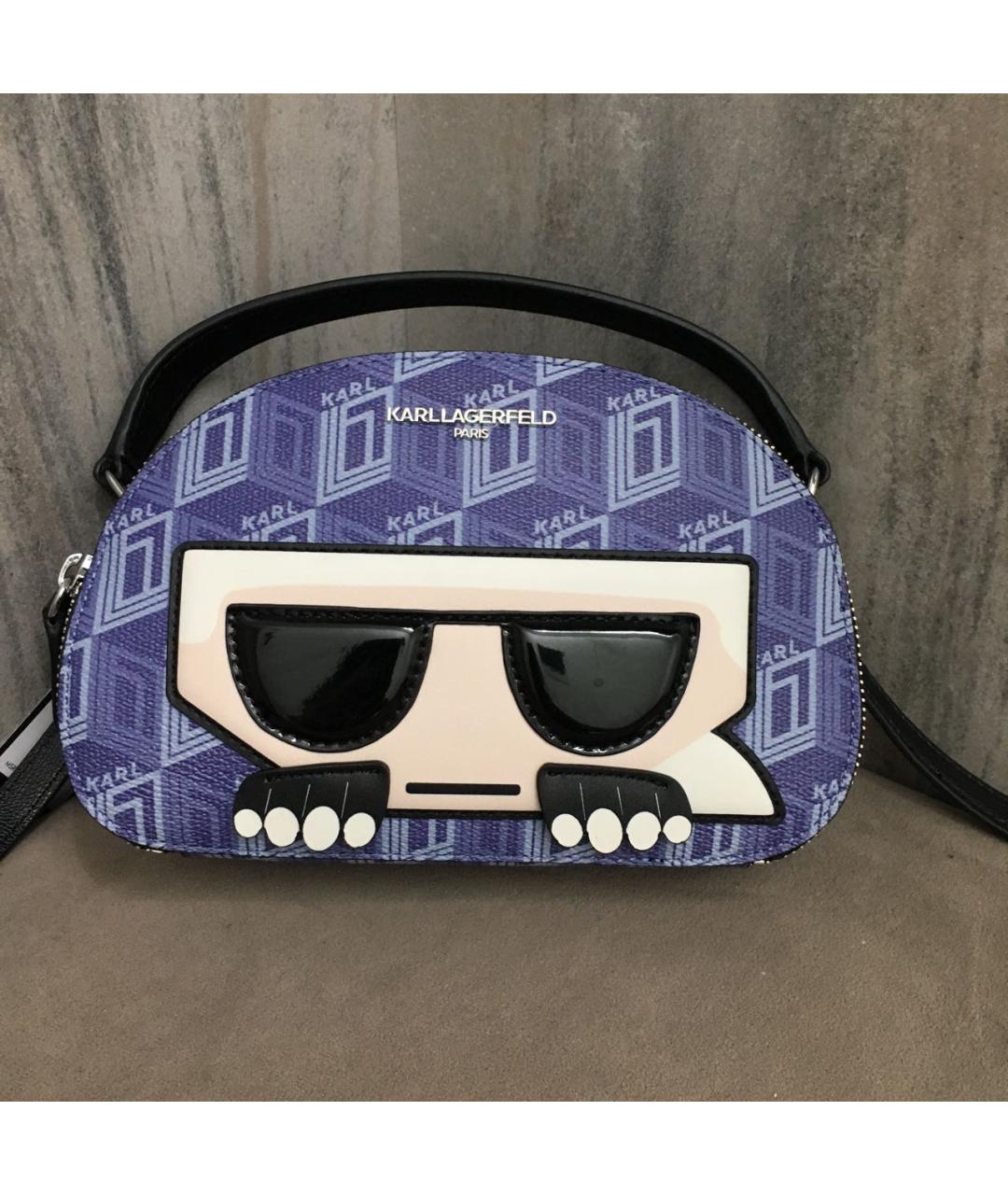KARL LAGERFELD Синяя сумка через плечо из искусственной кожи, фото 2