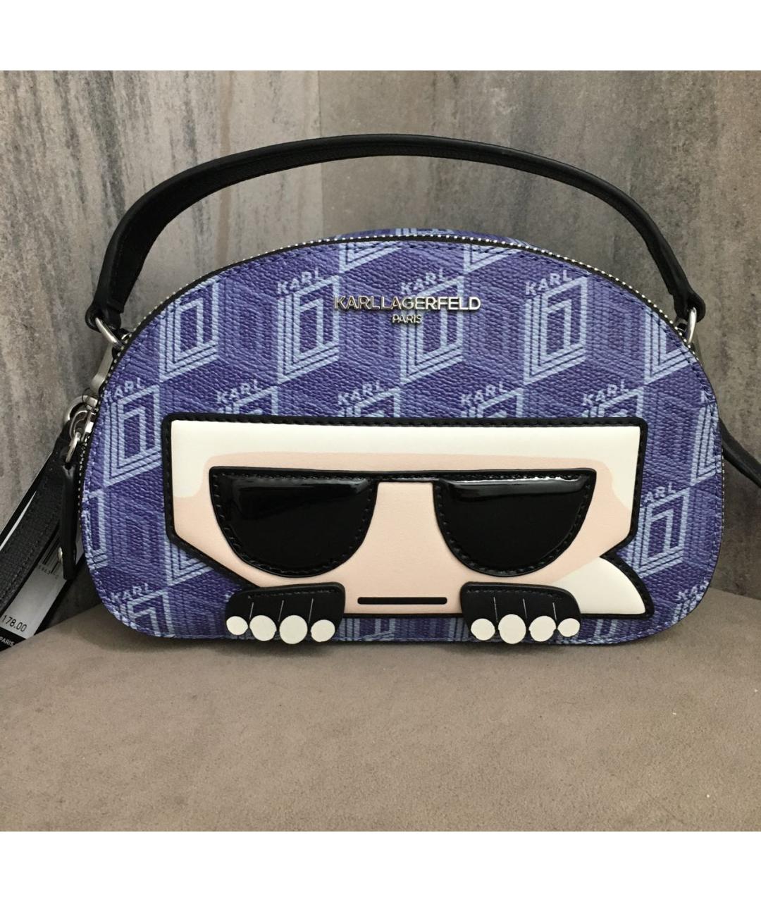 KARL LAGERFELD Синяя сумка через плечо из искусственной кожи, фото 9