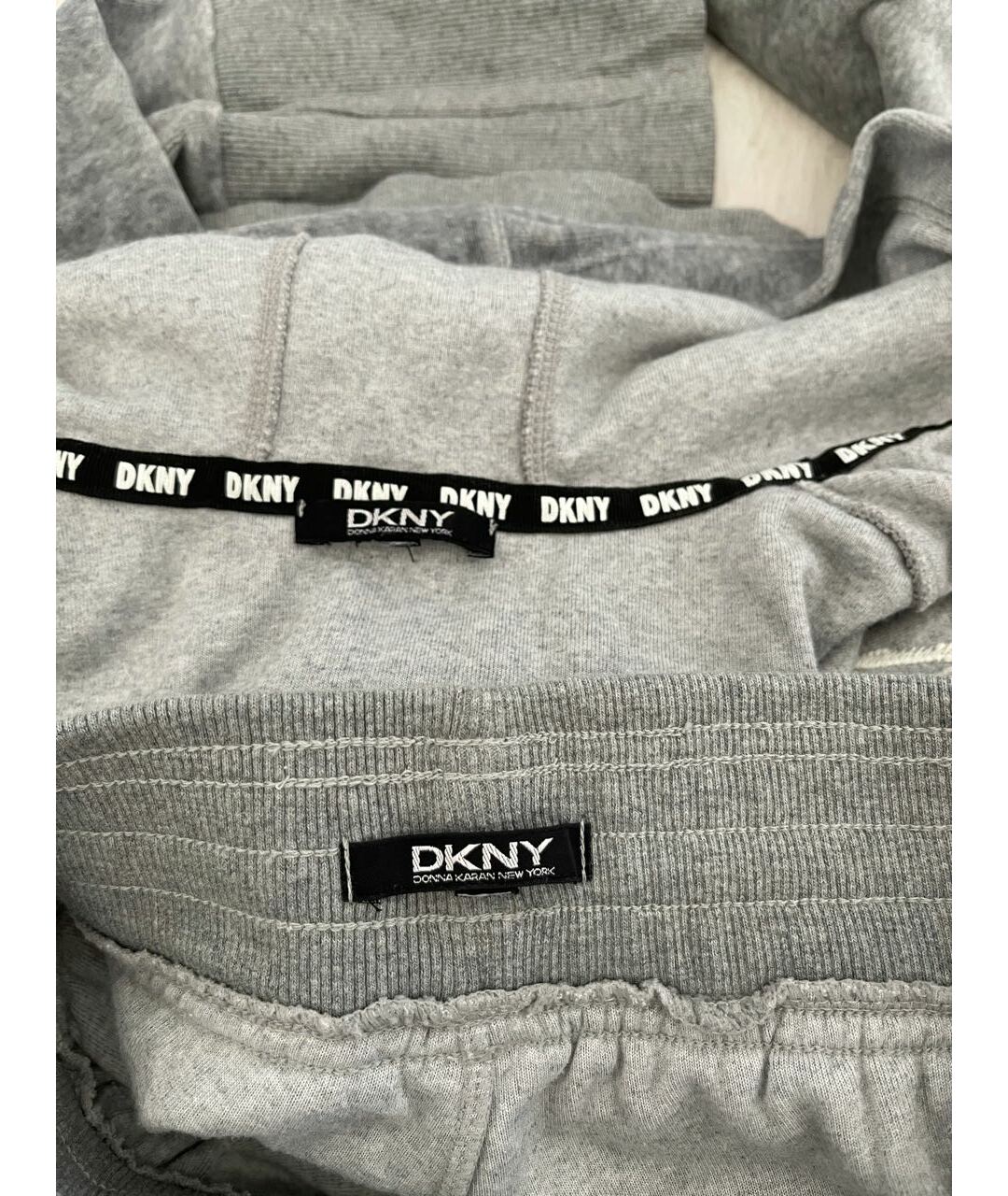 DKNY Серый хлопко-эластановый костюм с брюками, фото 5